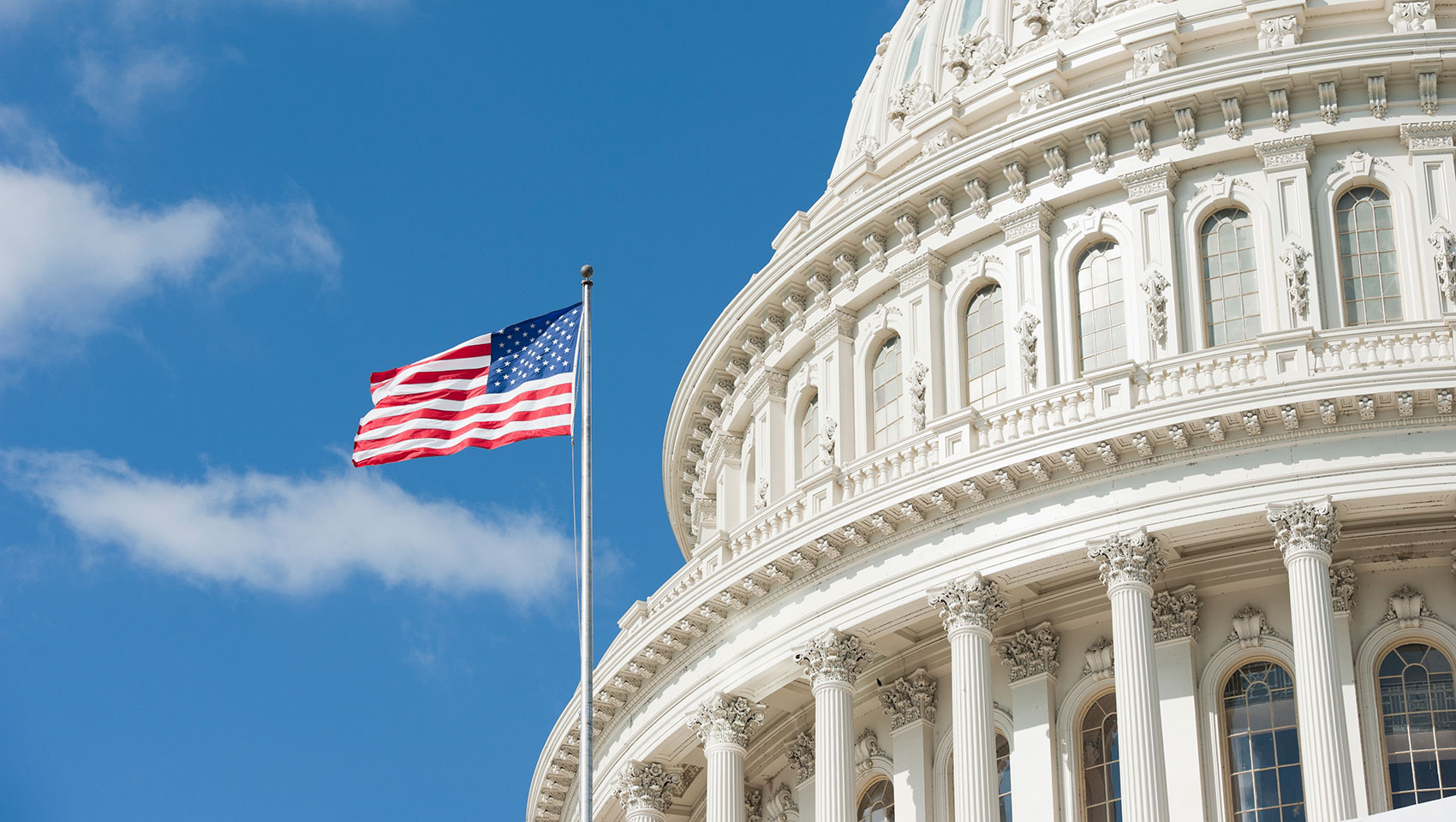 DC Capitol Building with American flag