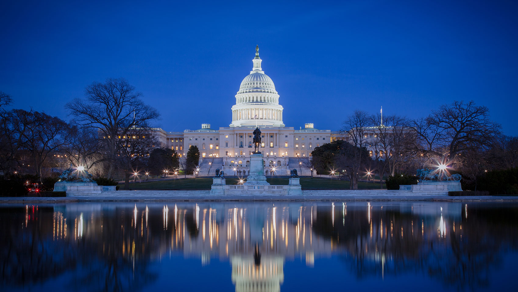 Washington DC Capitol Building in winter