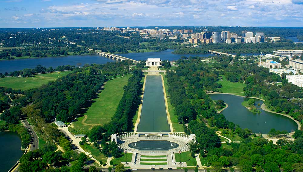 National Mall aerial view