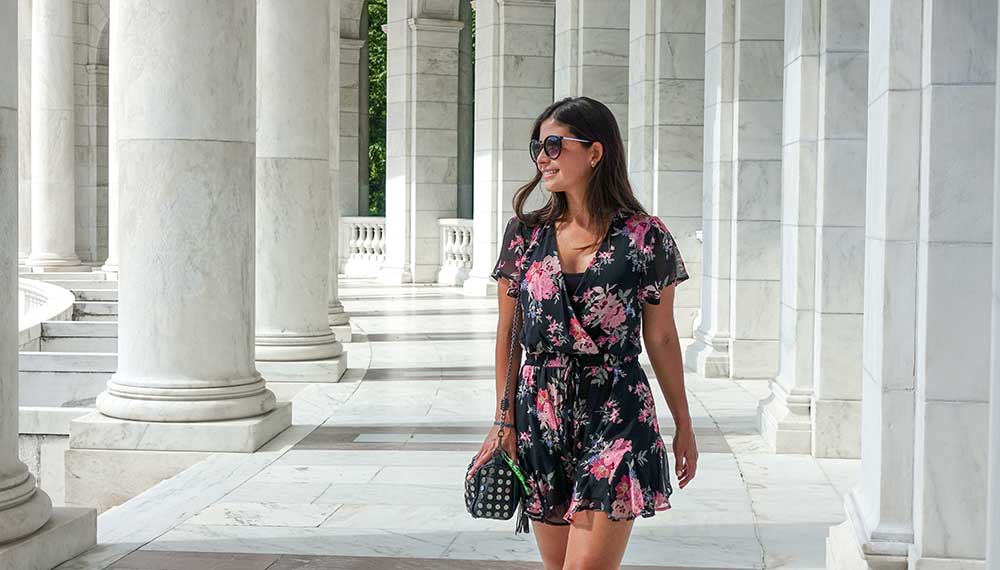 Woman walking in Washington DC