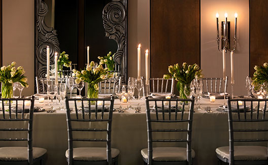 formal dining reception table