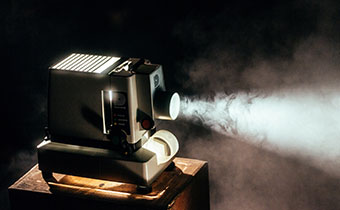movie projector light beam