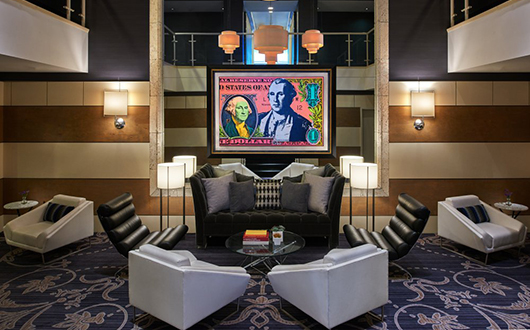 Kimpton George Hotel living room
